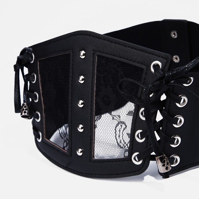 Корсет на молнии, высота 10-15 см, на кнопках, цвет чёрный Корсет на молнии, высота 10-15 см, на кнопках, цвет чёрный