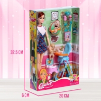 Кукла-модель шарнирная &laquo;Анна&raquo; с малышом и аксессуарами, МИКС