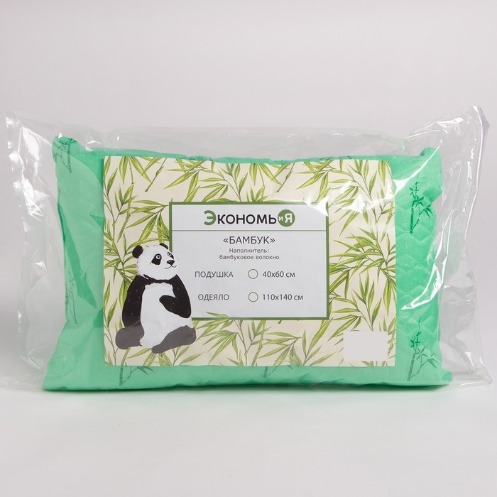 Подушка Экономь и Я 40&times;60 Бамбук чехол ультрастеп, цвет МИКС, п/э