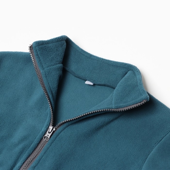 Джемпер флисовый детский, цвет тёмно-бирюзовый, рост 146 см