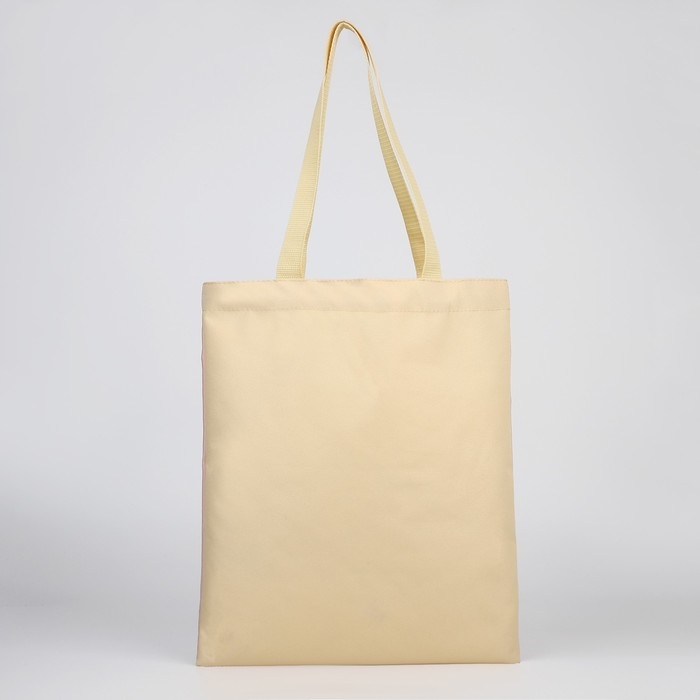 Шопер «Цветы» 35х0.5х40 см, отдел без молнии, без подклада, бежевый Шопер «Цветы» 35х0.5х40 см, отдел без молнии, без подклада, бежевый