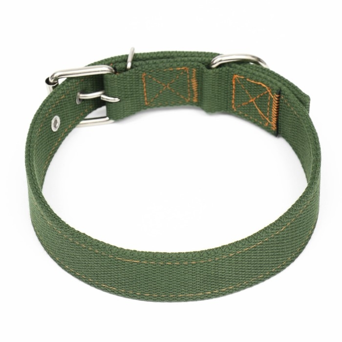 Ошейник брезентовый двухслойный, 72 х 3,5 см, хаки Ошейник брезентовый двухслойный, 72 х 3,5 см, хаки