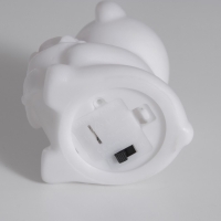 Ночник "Мишка с розой" 2Вт LED LR44 белый 4х5,5х7см