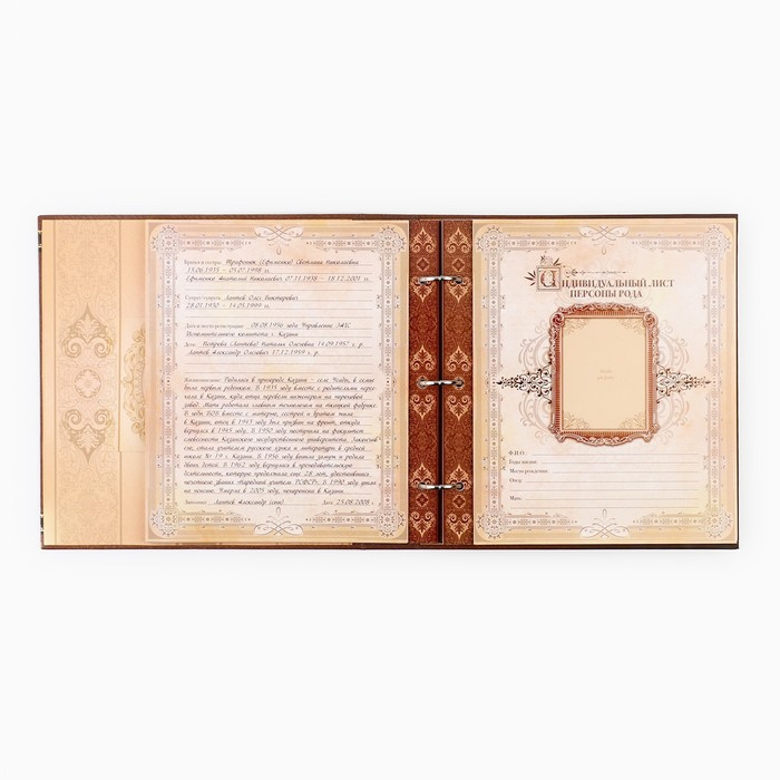 Родословная книга с рамкой под фото &laquo;Семейная летопись&raquo;, 50 листов, 21,5 х 23,7 см.