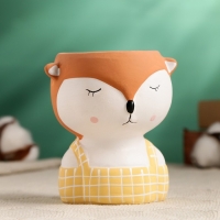 Горшок "Милая Лисичка" желтый, 6х11см Горшок "Милая Лисичка" желтый, 6х11см