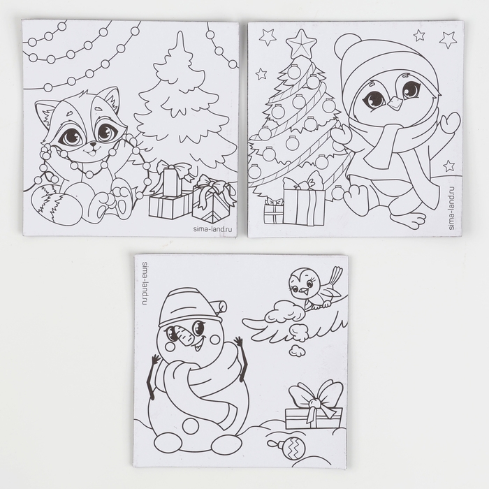 Набор для декорирования магнитов на новый год &laquo;Скоро Новый Год!&raquo;, новогодний набор для творчества