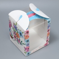 Коробка под маленький торт, кондитерская упаковка, «Светлой Пасхи!», 15 х 15 х 18 см Коробка под маленький торт, кондитерская упаковка, «Светлой Пасхи!», 15 х 15 х 18 см