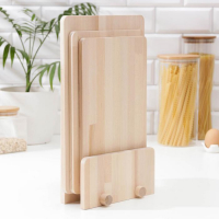 Нaбор разделочных досок на подставке Доляна, 3 шт: 35&times;22 см, 32&times;20 см, 31&times;18 см, массив берёзы