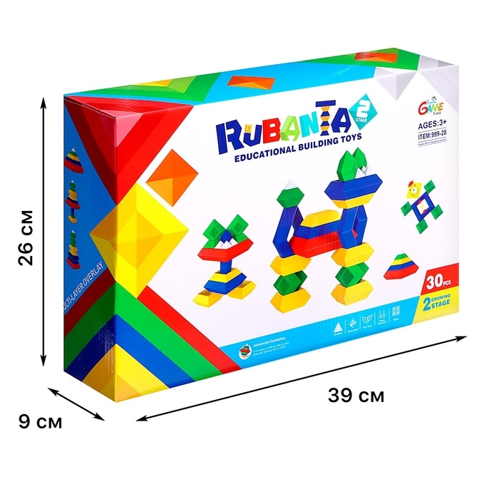 Конструктор-пирамидка &laquo;Эрудит&raquo;, 30 деталей