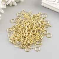 Винт-глазок для крепления картин, фоторам золото (набор 100 шт) 1,8х0,9 см Винт-глазок для крепления картин, фоторам золото (набор 100 шт) 1,8х0,9 см