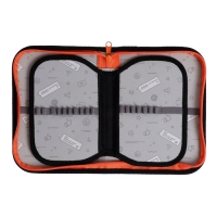 Пенал 3 секции, вкладка внутри, 140 х 210 х 40 мм, тканевый, Calligrata TOP Block "Скелетики" Пенал 3 секции, вкладка внутри, 140 х 210 х 40 мм, тканевый, Calligrata TOP Block "Скелетики"