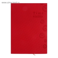 Ежедневник недатированный А6, 100 листов в линейку, обложка пвх, МИКС