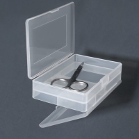 Органайзер для хранения, с крышкой, двусторонний, 10,2 &times; 7 &times; 3,2 см, цвет белый