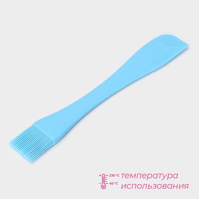 Кисть Доляна &laquo;Дуэт&raquo;, силикон, 26&times;4&times;1 см, цвет голубой