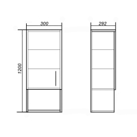 Комплект мебели для ванной комнаты "Прованс 70": тумба с раковиной, зеркало-шкаф, Пенал