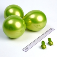 Шар латексный 5", хром, набор 100 шт., цвет салатовый