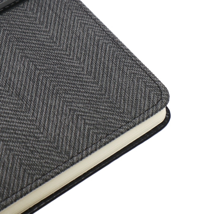 Органайзер на кольцах, А5, 128л, клетка, обл.кожзам, с хлястиком, Узоры, серый Органайзер на кольцах, А5, 128л, клетка, обл.кожзам, с хлястиком, Узоры, серый