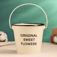 Кашпо "Ведерко Original" белое, 11х11х10см Кашпо "Ведерко Original" белое, 11х11х10см