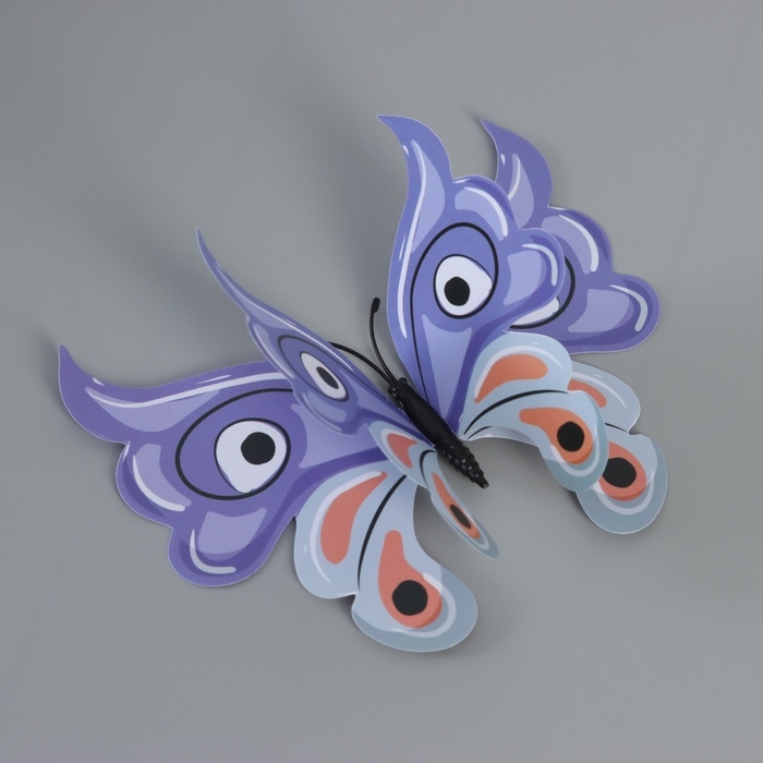 Магнит пластик Магнит пластик "Бабочки с абстрактными узорами" набор 12 шт 6; 8; 10; 12 см