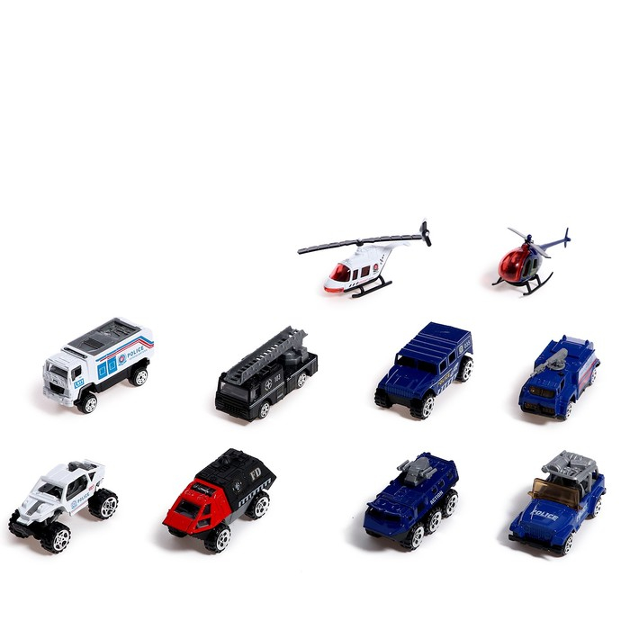 Машина металлическая &laquo;Спецслужбы&raquo;, набор 10 шт