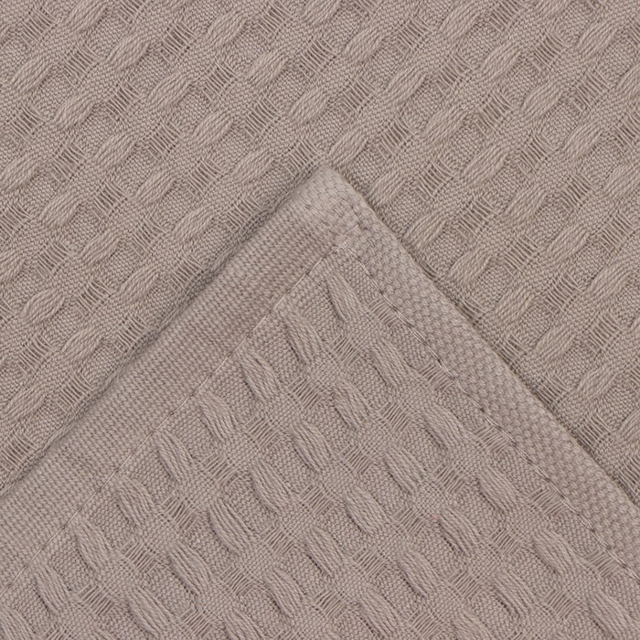 Набор кухонных полотенец Доляна, цвет тёмно-серый, 35х60см-2шт, 100% хл, вафля, 220 гр/м2