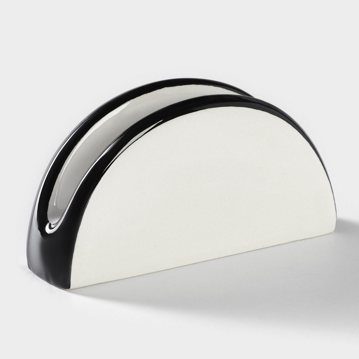 Салфетница Доляна &laquo;Гурман&raquo;, 13,3&times;3,7&times;7,1 см, цвет белый