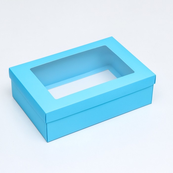 Коробка подарочная складная, упаковка, &laquo;Тиффани&raquo;, с окном 30 х 20 х 9 см