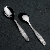 Набор чайных ложек «Уралочка», толщина 2 мм, картонная коробка, 6 шт, цвет серебряный Набор чайных ложек «Уралочка», толщина 2 мм, картонная коробка, 6 шт, цвет серебряный