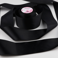 Лента атласная, 75 мм × 23 ± 1 м, цвет чёрный №39 Лента атласная, 75 мм × 23 ± 1 м, цвет чёрный №39