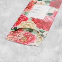 Конверт для денег &laquo;Самой прекрасной&raquo;, цветы, конгрев, тиснение 9.5 х 19.5 см