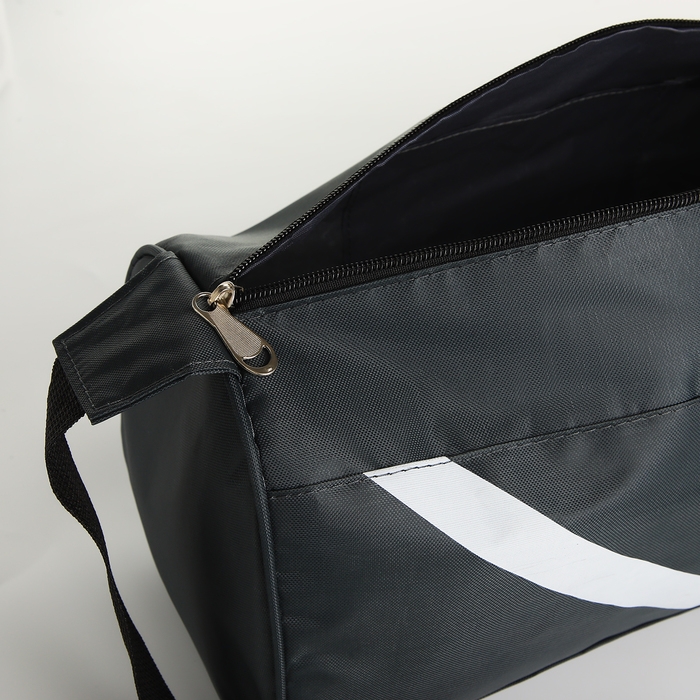 Сумка спортивная на молнии, боковой карман/сетка, регулируемый ремень, маленький размер, цвет серый Сумка спортивная на молнии, боковой карман/сетка, регулируемый ремень, маленький размер, цвет серый