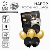 Набор воздушных шаров «С днём рождения» Деньгофф, латекс, фольга, 9 шт. Набор воздушных шаров «С днём рождения» Деньгофф, латекс, фольга, 9 шт.