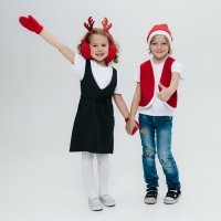 Карнавальный набор &laquo;Новогодний гномик&raquo;: жилетка и колпак, рост 92&ndash;104 см