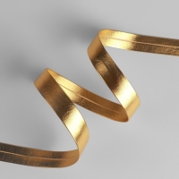 Косая бейка, кожаная, 15 мм × 10 ± 1 м, цвет золотой Косая бейка, кожаная, 15 мм × 10 ± 1 м, цвет золотой