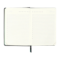 Ежедневник недатированный, A5, 136 листов, кожзам, deVENTE. Ultra, твердая обложка, тиснение фольгой, перфорация, ляссе, блок 70%, черный/голубой