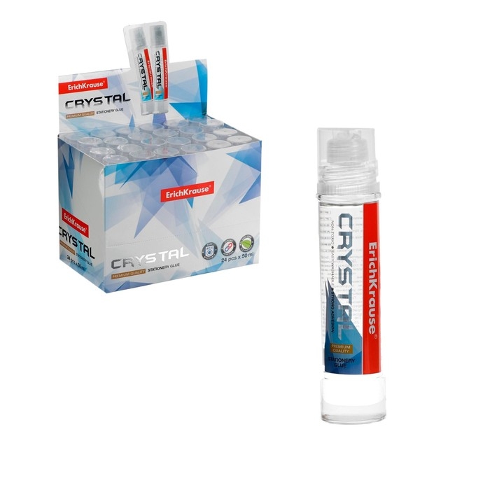 Клей канцелярский ErichKrause Crystal, 50 мл, с аппликатором