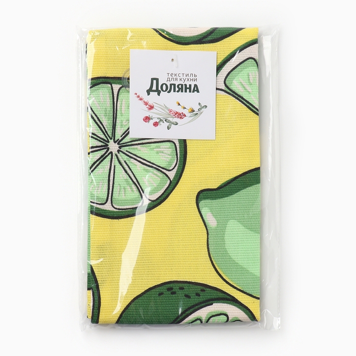 Полотенце кухонное Доляна Lime 35х60 см, 100% хлопок, 160г/м2