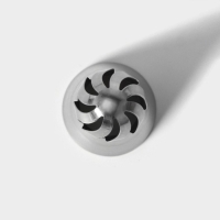 Насадка кондитерская &laquo;Сфера.Прорези изогнутые&raquo;, d=3 см, выход 2,3 см, нержавеющая сталь