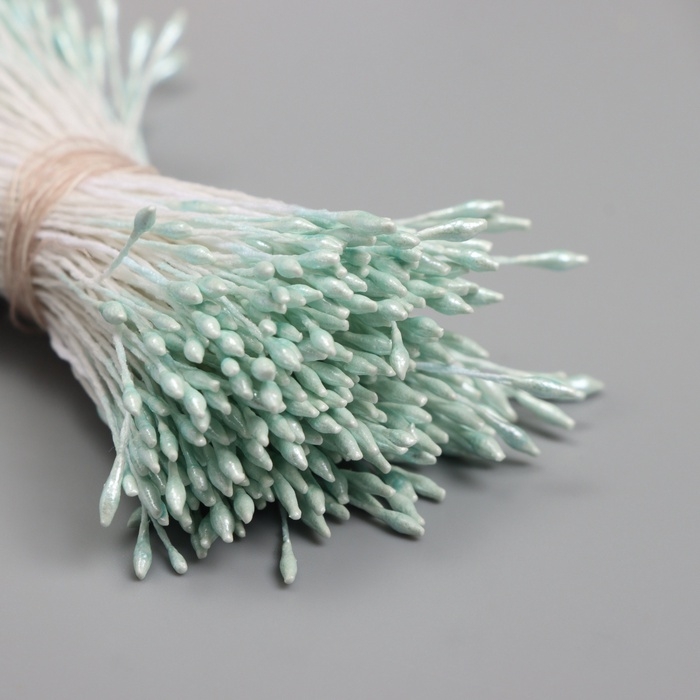 Тычинки для искусственных цветов глянец Тычинки для искусственных цветов глянец "Рисинки" серо-голубой набор 360 шт длина 6 см