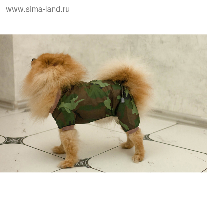 Комбинезон для животных, без подклада, XL (ДС 32-34, ОШ 32, ОГ 46-48 см), камуфляж