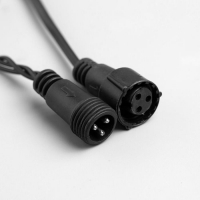 Гирлянда &laquo;Нить&raquo; 10 м, IP44, УМС, тёмная нить, 100 LED, свечение белое, мерцание белым, 220 В