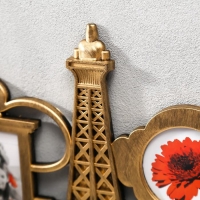 Фоторамка пластик на 8 фото10х10см,9х13см,10х15см,12х12см "Панорама Парижа" золото41,5х63см Фоторамка пластик на 8 фото10х10см,9х13см,10х15см,12х12см "Панорама Парижа" золото41,5х63см