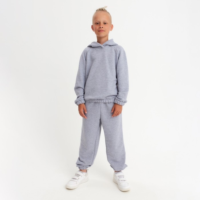 Костюм детский (худи, брюки) MINAKU цвет светло-серый меланж, рост 116 Костюм детский (худи, брюки) MINAKU цвет светло-серый меланж, рост 116