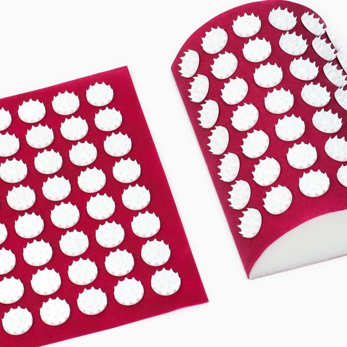 Аппликатор Кузнецова комплект, 144 колючки, спантекс, красный, 260 х 560 мм + валик 140*230 Аппликатор Кузнецова комплект, 144 колючки, спантекс, красный, 260 х 560 мм + валик 140*230