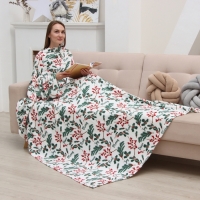 Плед с рукавами Этель "Ветви" 150*200 см,100% п/э, корал-флис 220 гр/м2 Плед с рукавами Этель "Ветви" 150*200 см,100% п/э, корал-флис 220 гр/м2