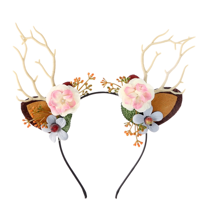 Карнавальный ободок «Ушки с цветами» Карнавальный ободок «Ушки с цветами»