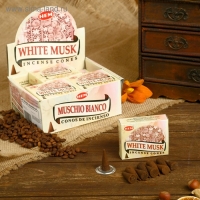 Благовония "HEM" 10 конусов White Musk Cones Благовония "HEM" 10 конусов White Musk Cones