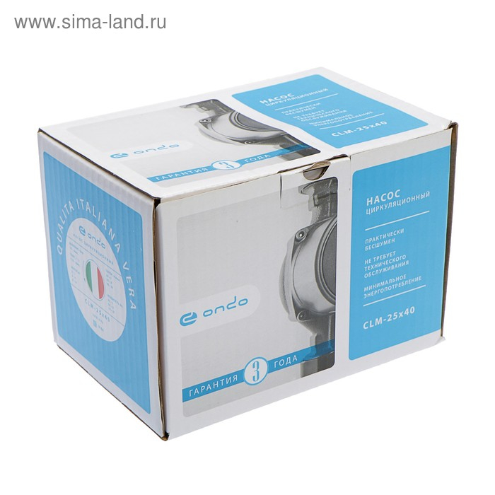 Насос циркуляционный ONDO CLM 25/4, 70 Вт, напор 4 м, 40 л/мин Насос циркуляционный ONDO CLM 25/4, 70 Вт, напор 4 м, 40 л/мин