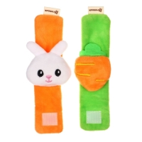 Набор погремушек-браслетов на ручку &laquo;Зайка&raquo; набор 2 шт, Крошка Я