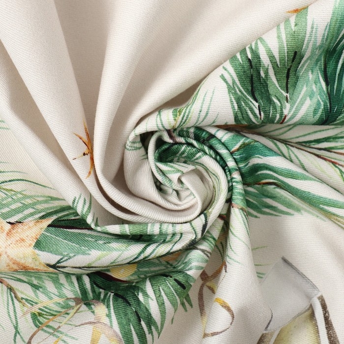 Скатерть Этель Spruce mood  d=220см +/-3см с ВГМО, 100%хл, саржа 190гр/м2